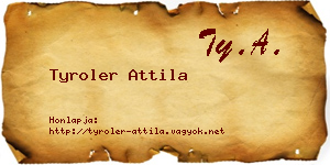Tyroler Attila névjegykártya